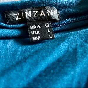 Zinzane Dark Teal V-Neck Tee